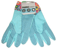 LADIES ALL-PURPOSE GLOVE - Blue w/Flower cuff  Comfort Fit