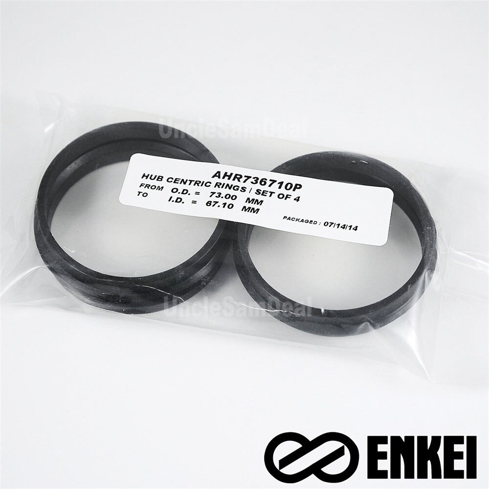 (SET OF 4 RINGS) ENKEI HUB CENTRIC RINGS ID 67.10 OD 73 (67mm CAR to