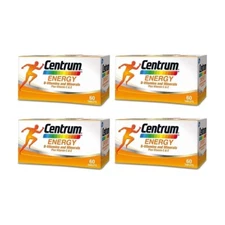 4 Box Centrum Energy B-Vitamins Minerals Vitamin C & E Lutein Free Shipping