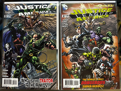 Justice League of America #2 & 3 DC Comics New 52 2013 Catwoman Green Arrow NM