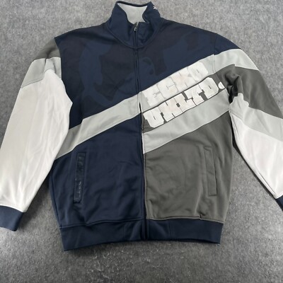 Ecko Unltd Jacket Men L Blue White Full Zip Long Sleeve Rhino Outdoor