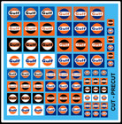 Decals GULF RACING 1/43 1/32 1/24 1/18 Water slide decals scalextric slot
