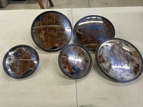 Vintage Semi Truck Circle Mirrors 