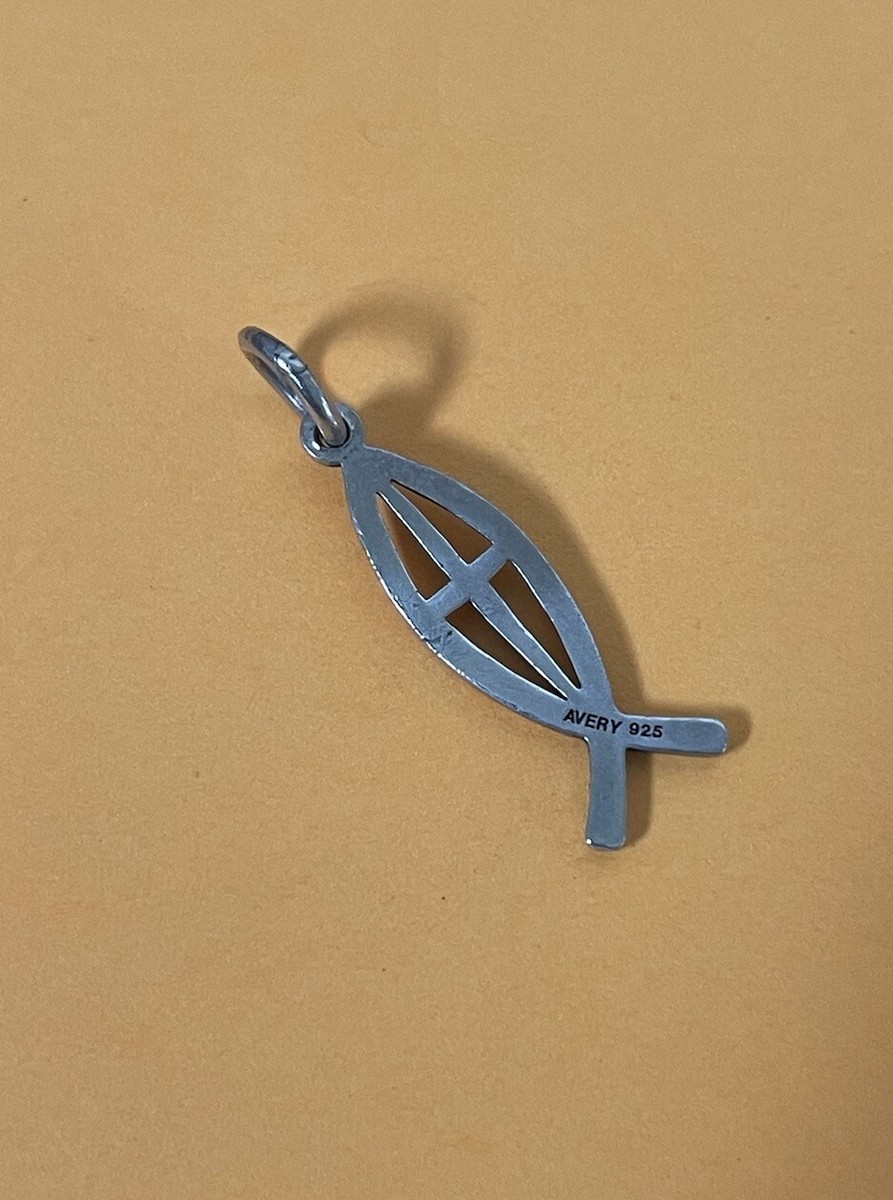 James Avery Retired Silver Ichthus Cross Fish Charm | eBay