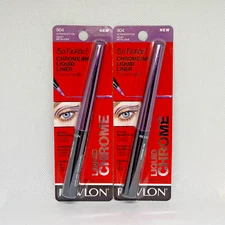 REVLON Ultraviolet 904 So Fierce! Chrome Ink Liquid Eyeliner-.03oz ea. LOT OF 2