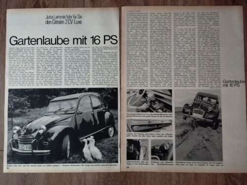 ORIG  BERICHT  1969   CITROEN  2 CV - Gartenlaube mit 16 PS - Bild 1 von 2
