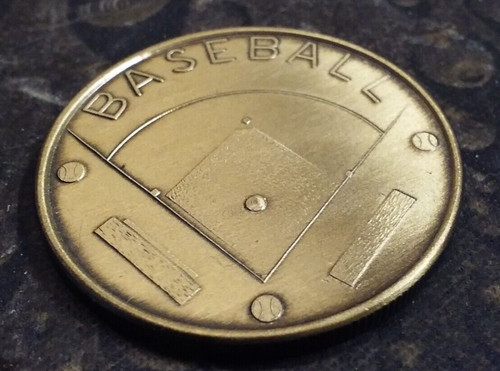Baseball Diamond antique bronze coin card guard