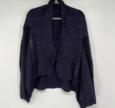 LULULEMON Wrap it Up Merino Wool Cardigan Womens Purple Sweater Thumbhole Soft