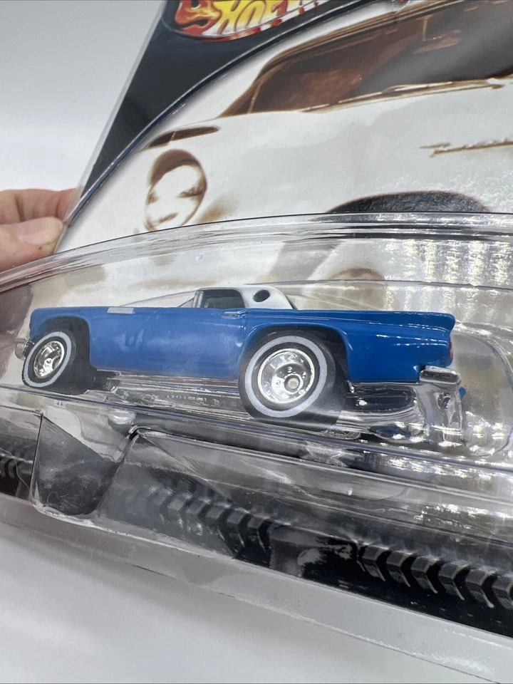 HOT WHEELS Auto Milestones Blue 1957 T-Bird w/Real Riders NEW UNOPENED - Image 4 of 4