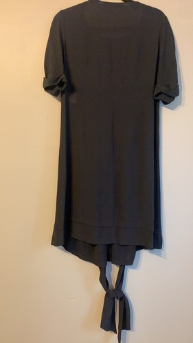 Vestido de seda Balenciaga. Delantero/manga corta negro/plisado. Talla 10/Reino Unido 40 - Imagen 11 de 18