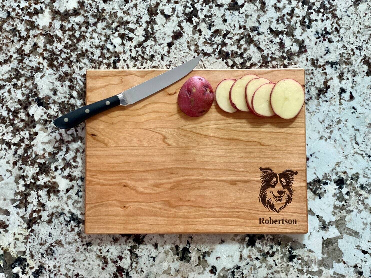 Border Collie Cutting Board | Dog Breed Charcuterie Board | Custom Serving Tray