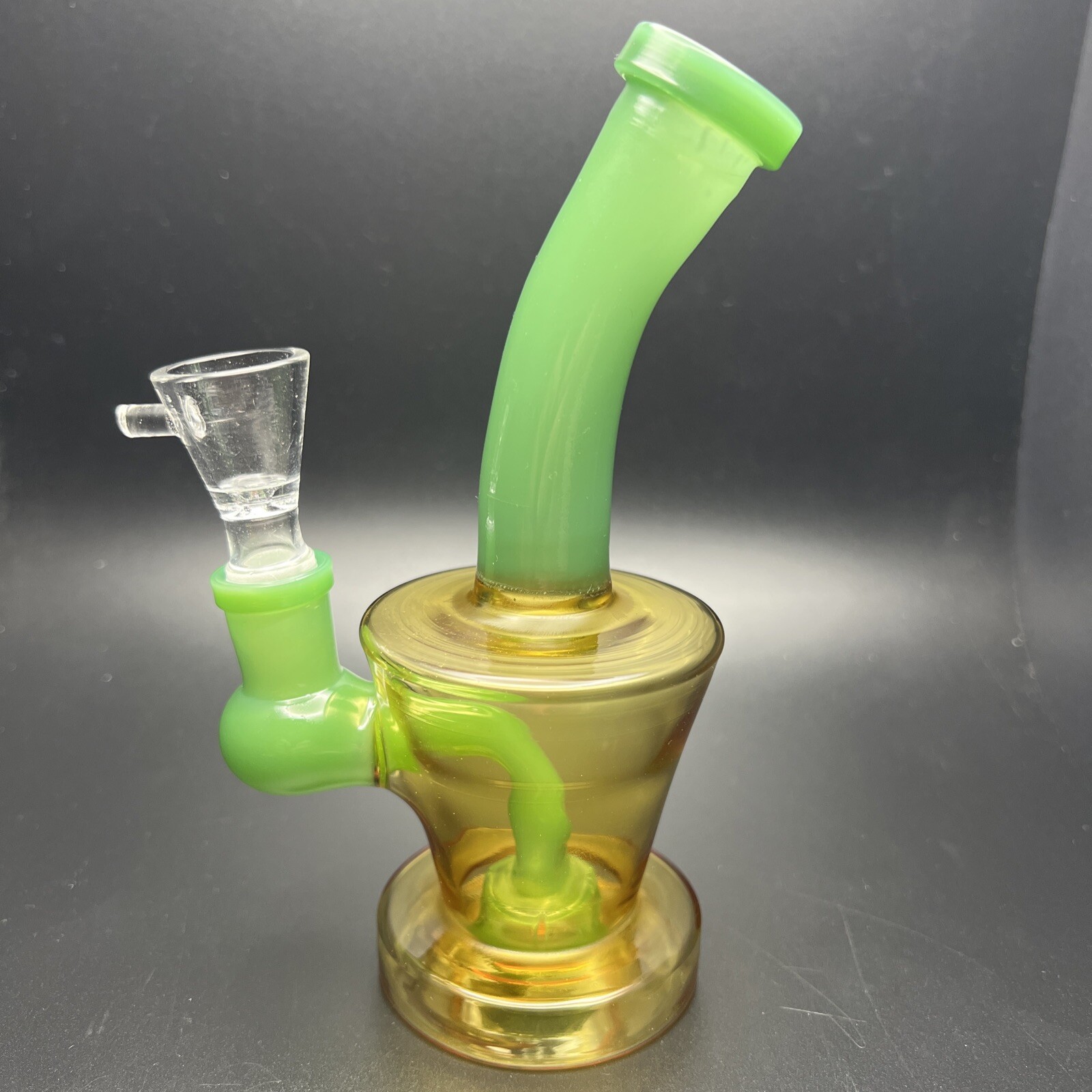 6" Multi Color Glass On Glass Shower Head Perc Water Pipe/Brand New