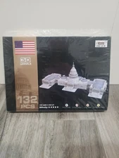 Liberty Imports 3D Jigsaw Puzzle Model Set Capitol Hill 5Star Difficulty 132 pcs