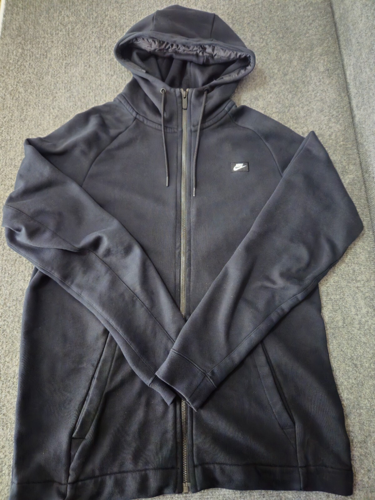 SACAI X NIKE Giacca Nike moderna full zip nera con cappuccio taglia L