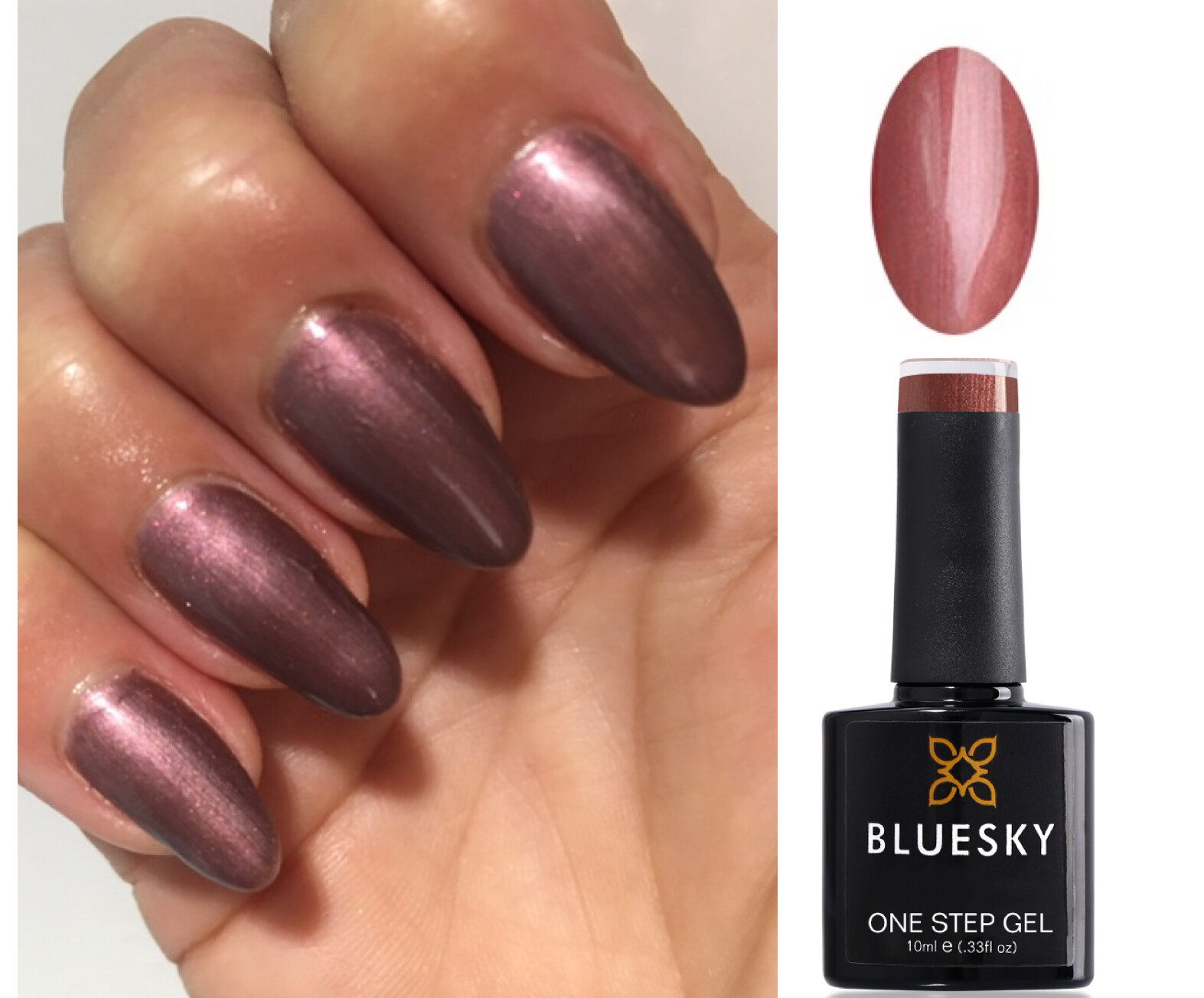 BLUESKY GEL NAIL POLISH ONE STEP RED BERRY CREAM OS47 UV LED SOAK OFF