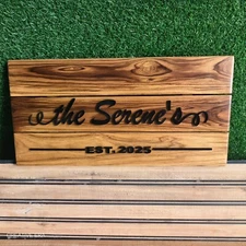 Beautiful Custom Wood Personalized Family Name Sign Last Name Pallet Sign