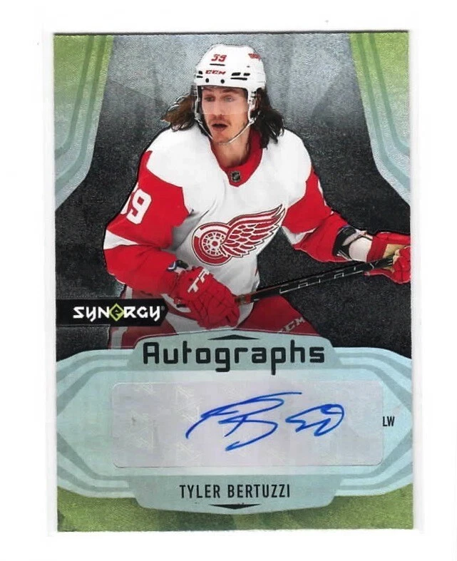 Tyler Bertuzzi Upper Deck 2021-22 Synergy Autographs Mystery Black Auto