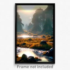 Pixel Art Poster - Remarkable Bog (8 Bit Psychedelic Trippy Video Game Print)