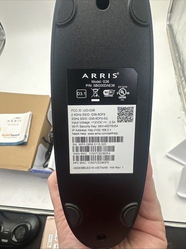 ARRIS SURFboard G36 DOCSIS 3.1 Wi-Fi 6 Cable Modem & AX3000 Wi-Fi Router - Photo 4/6