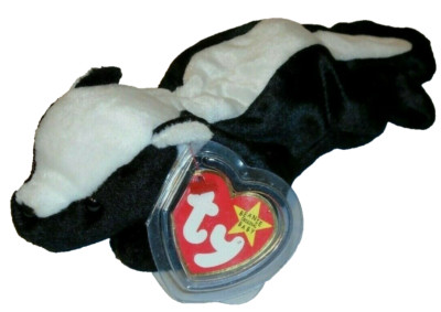 Ty Beanie Baby - STINKY the Skunk (8 Inch) NEW MWMTs Plush Stuffed Animal Toy