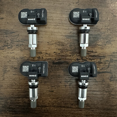 4X ALL IN 1 Universal Programmable TPMS Sensor 315&433MHz METAL Stem