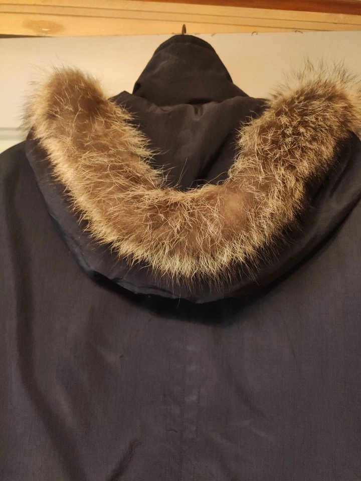 Chaqueta Parka Abrigo FLEET STREET LTD. Para Mujer Larga ABAJO Talla M Cuello de Piel Sintética Foto 4 de 4