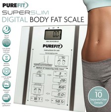 White Digital Body Fat Analyser Scales BMI 150KG Weighing Scale Weight Loss