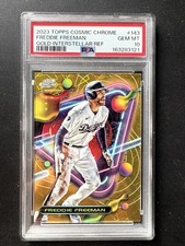 Freddie Freeman 2023 Topps Cosmic Chrome #143 GOLD INTERSTELLAR #30/50 PSA 10!