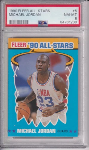 1990-91 Fleer All Stars - Michael Jordan #5 PSA 8