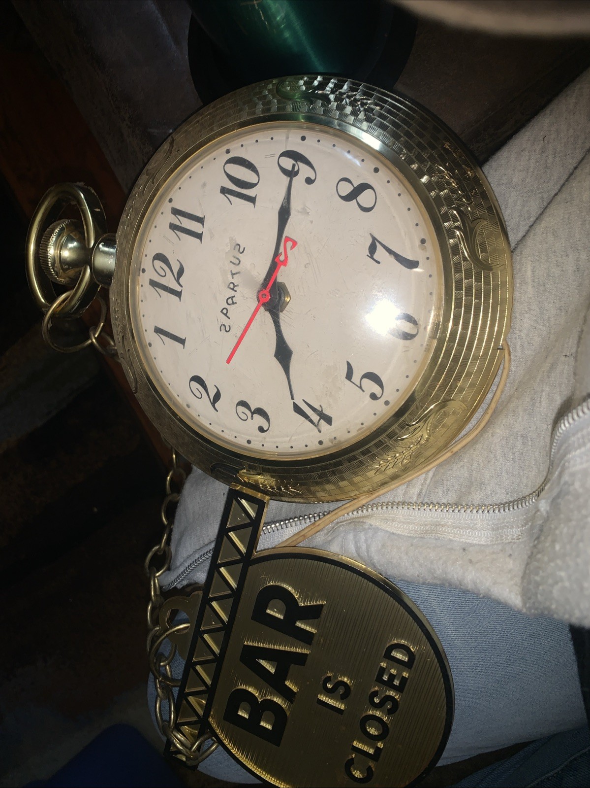 Spartus Bar Clock ‘Bar Is open/Bar Is Closed’ Bar Clock Vintage COMPLETE WORKS!