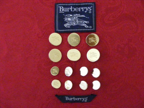 BURBERRY LOGO PRORSUM KNIGHT & SHEILD GOLD DB BLAZER ERSATZKNOPF SET
