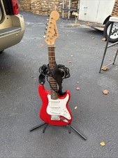 Fender Squire Mini Right Handed Electric Guitar Red Used Good Condition
