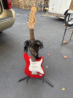 Fender Squire Mini Right Handed Electric Guitar Red Used Good Condition