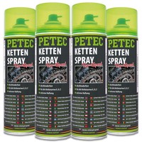 4X 500Ml Petec 70550 Kettenspray FüR Antriebsketten Abschleuderfest Top-Speed