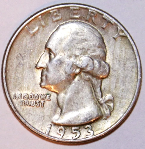 1953-D Washington Silver Quarter - XF/AU - #1146EA
