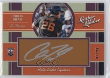 2019 Panini Leather & Lumber Rookie Signatures 1/99 Chris Shaw #118 Auto 6fs