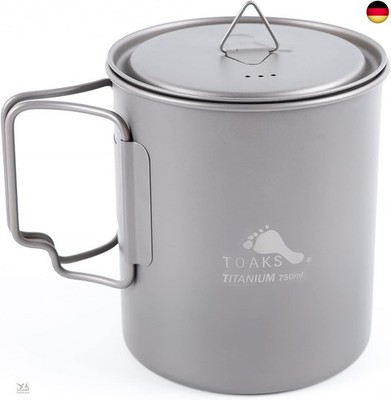 TOAKS Titan 750 ml Backpacking Camping Topf Ultraleichte Kochutensilien mit