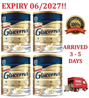 4 Cans Glucerna For Diabetic Management Improved Formula Abbott Vanilla 800g