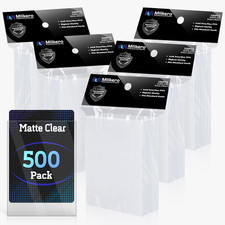 500 Count Card Sleeves Matte Clear Trading Card Sleeves, Polypropylene PP , F