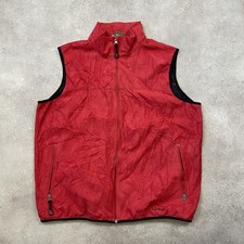 L.L. Bean Fleece Mens XL Full Zip Outdoor Hiking Gilet, Red