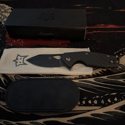 FOX Knives Yaru 527LI-CF Liner Lock Carbon Fiber PVD M398 Stainless Pocket Knife