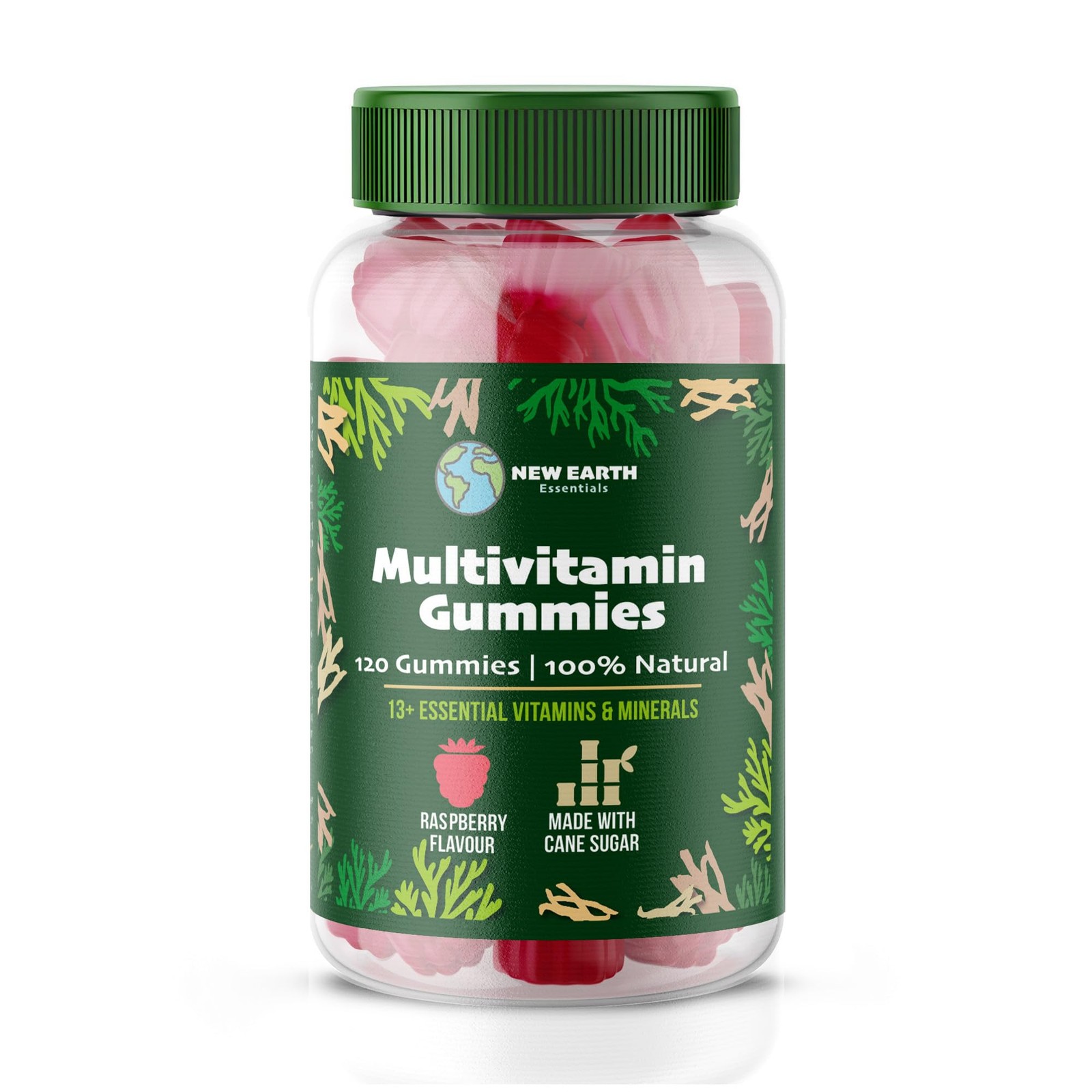 Multivitamin Gummies with Vitamin A,B,C,D,E, B6 B12, Biotin, Zinc | Made with