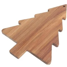  Christmas Tree Cutting Board for Kitchen - Acacia Wood Charcuterie Board 