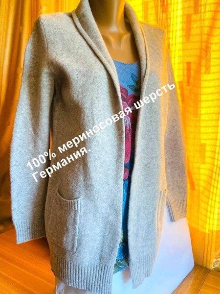 Women Peter Hahn Sweater Grey Wool 40 / L / 48 #C8CJ