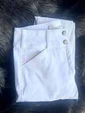 Tailored Sportsman White Breeches Size 26 - Mid-Rise, Front Zip
