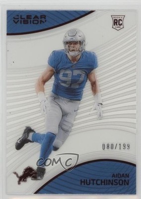 2022 Panini Chronicles Clear Vision Rookies Red 80/199 Aidan Hutchinson RC 00c5