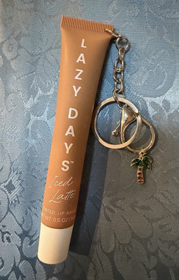LAZY DAYS Tinted Lip Balm, Iced Latte Scent Balm Formulation, 0.5 oz with charm