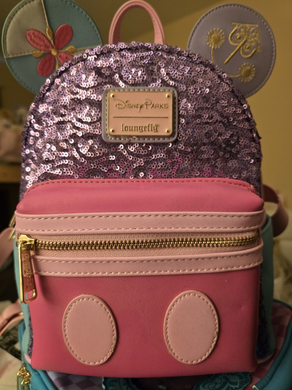 Mickey Mouse Ears Sequin Pink Purple