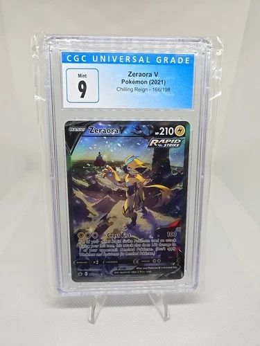 Pokemon Card Chilling Reign 2021 Zeraora V Alt Art 166/198 CGC 9 Mint