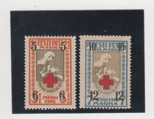 ESTONIA.1926 RED GROSS .OVERPRINT.MI 60-61.MNH**
